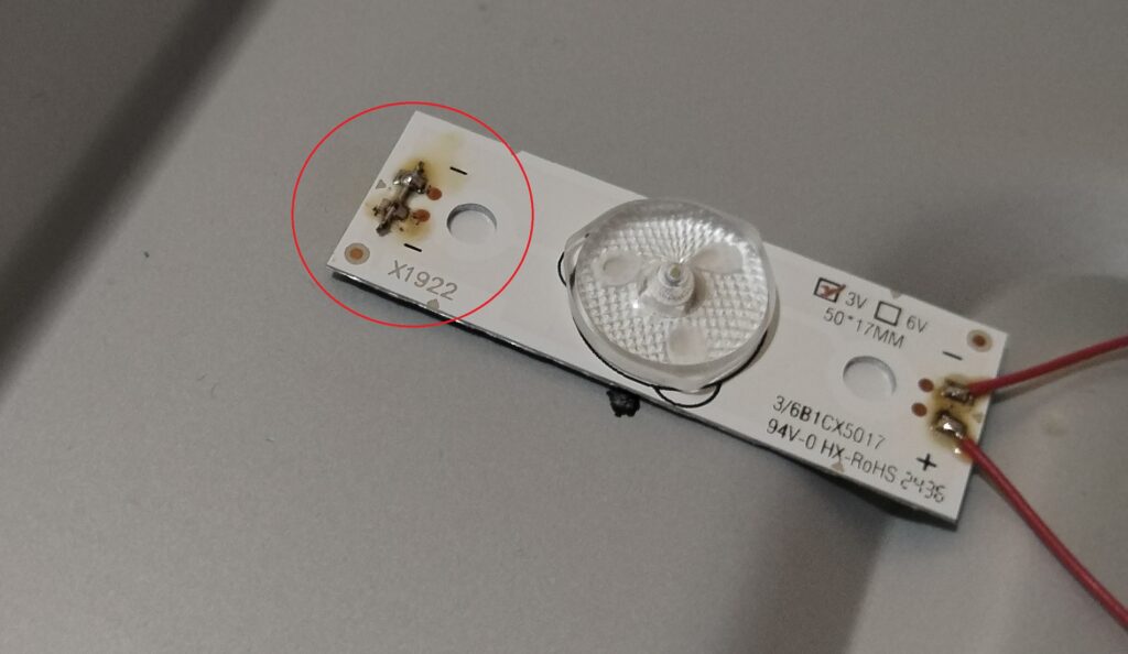 led крайний вывод Без стрингов